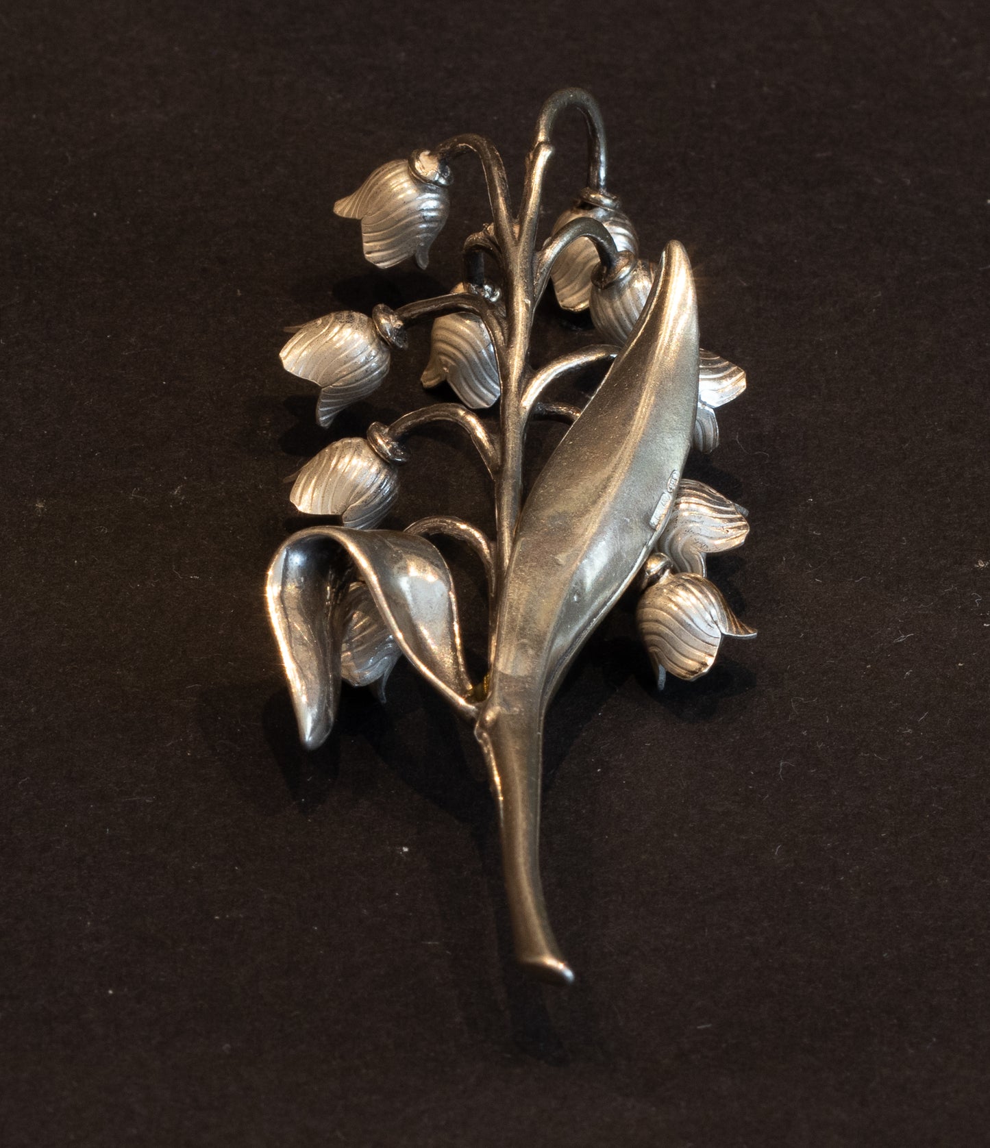 Vintage Italiaanse Zilveren Broche – "Lelietje-van-dalen" – 800 Zilver – Arezzo