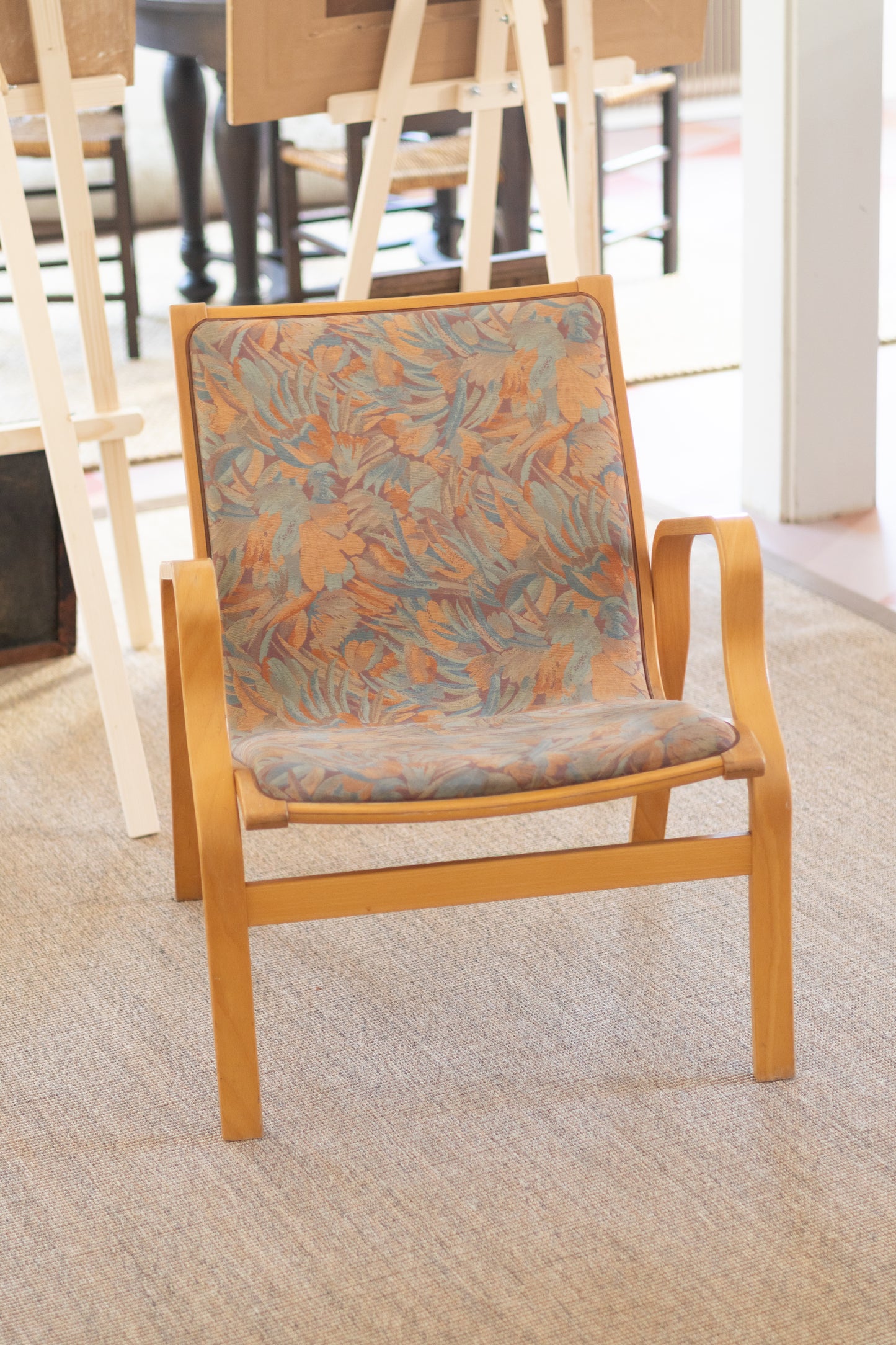 Vintage Fauteuil in de stijl van Bruno Mathsson (Pernilla) – Gebogen Beukenhout