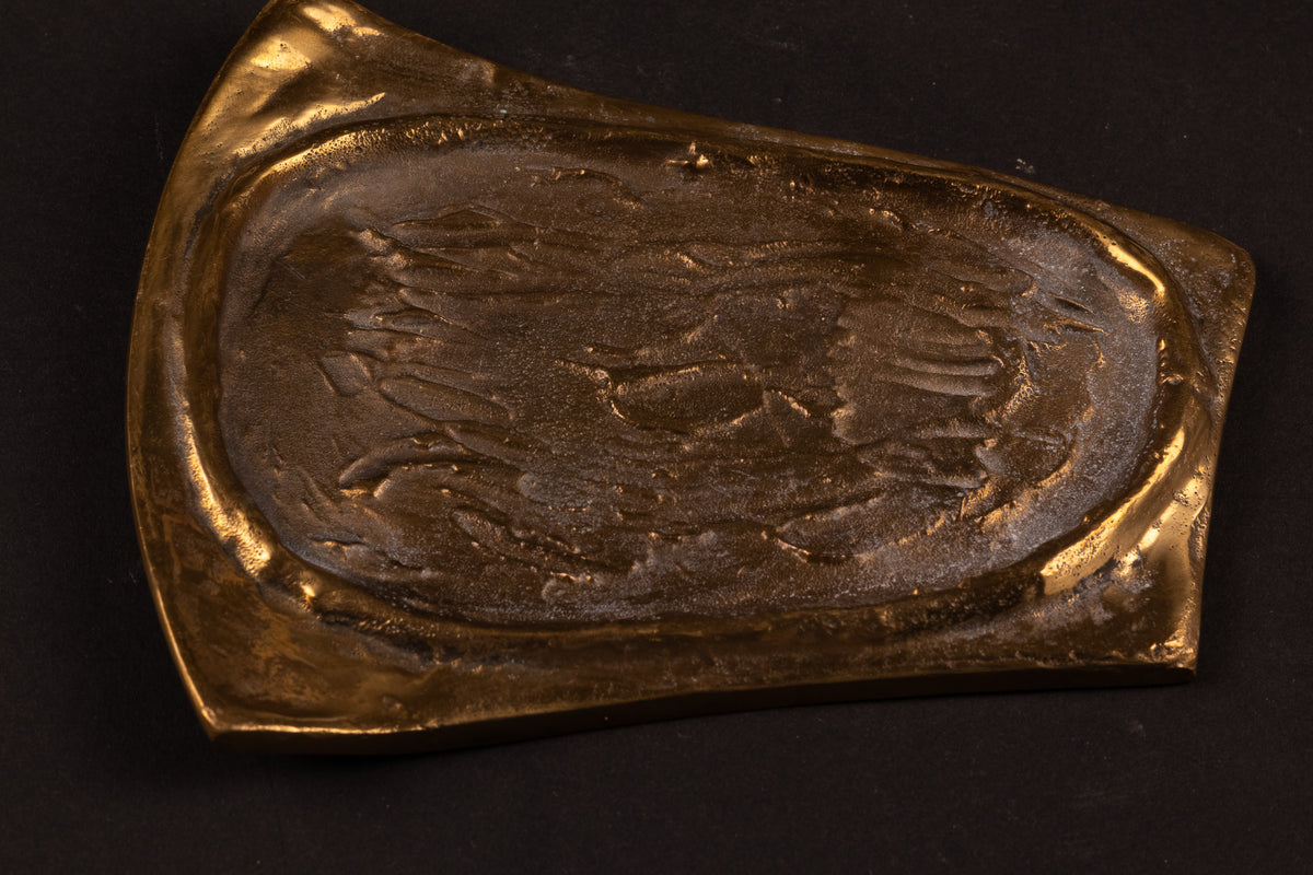 Mid-Century Brutalist bronzen/messing schaalenset (4-delig) – Carlo Brera voor Esart Italy, ca. 1970