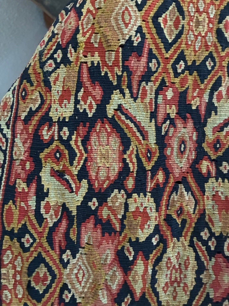 Zeldzame Authentieke Tribale Kelim (132x200 cm) met Symbolische Vogelmotieven