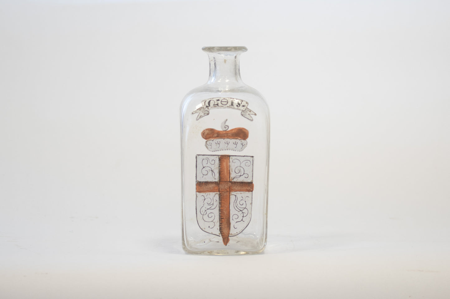 glazen flesje met wapen