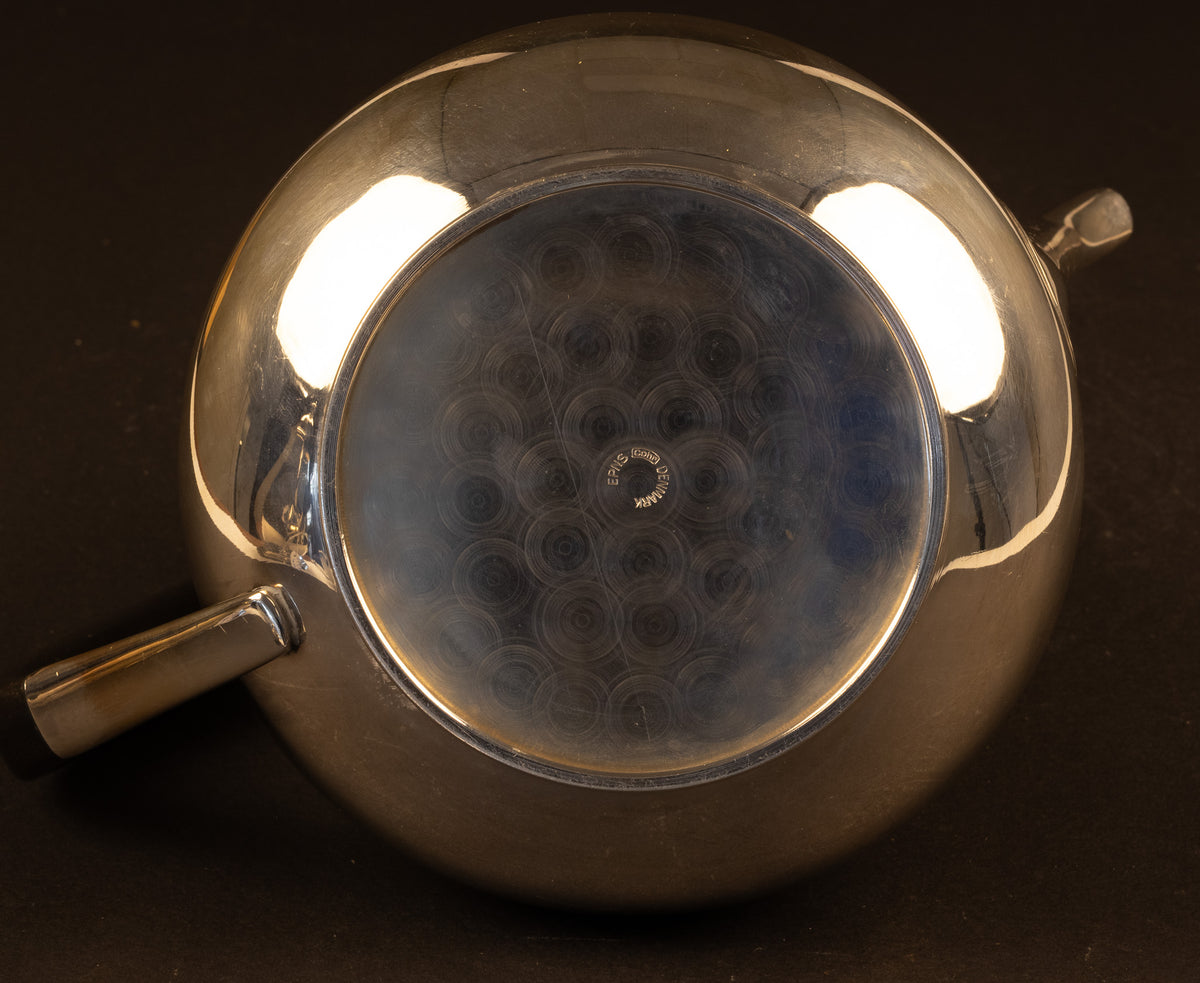 Deens Design 3-delig Verzilverd Theeservies – Hans Bunde voor Carl M. Cohr (ca. 1955–1960)