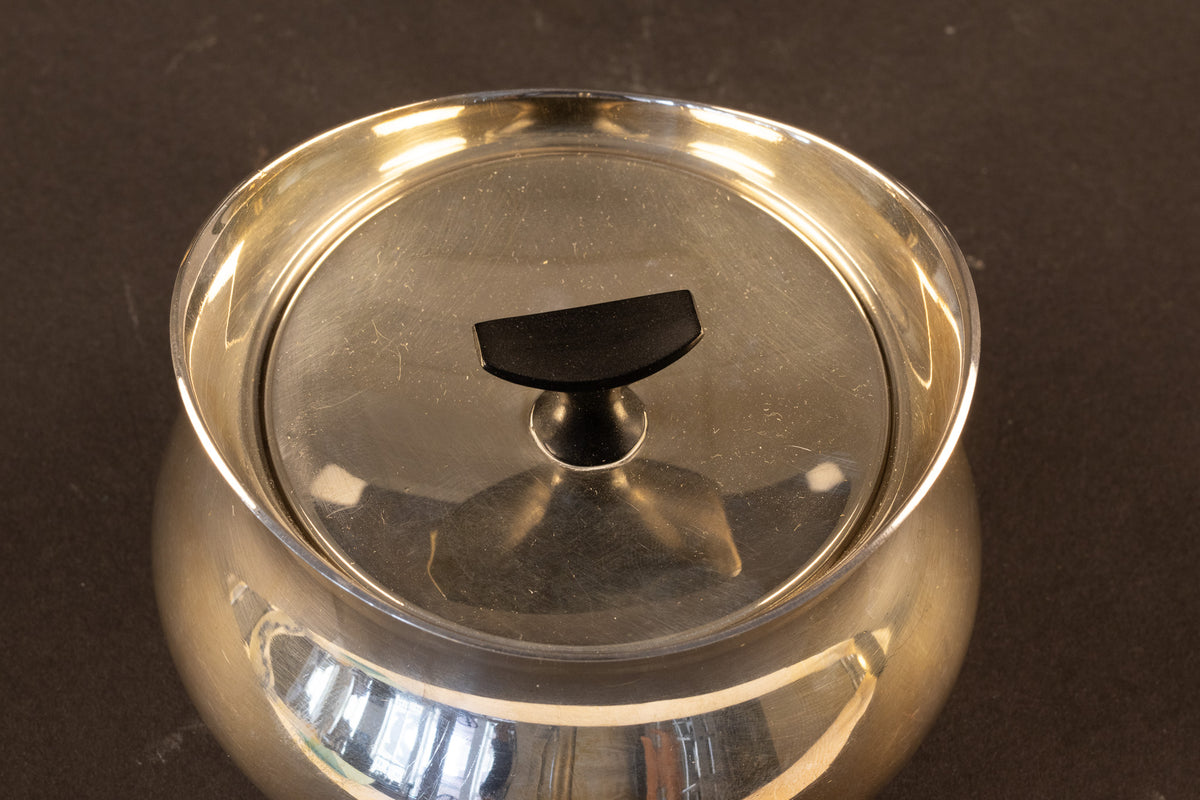 Deens Design 3-delig Verzilverd Theeservies – Hans Bunde voor Carl M. Cohr (ca. 1955–1960)