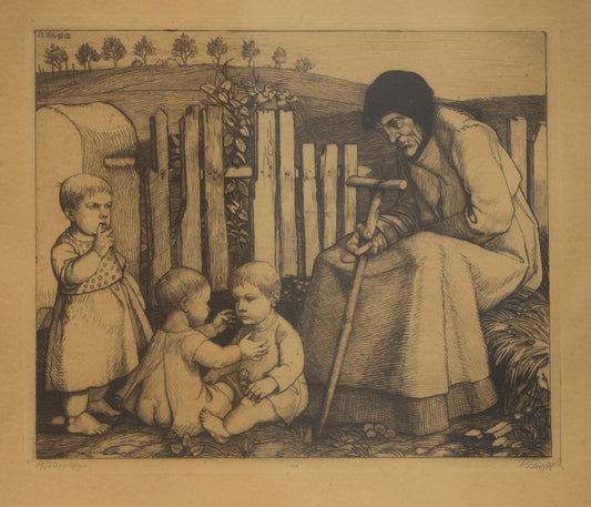 Radierung Rudolf Schiestl