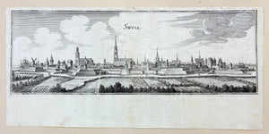 Antiker Kupferstich Zwolle (Swoll) - Matthäus Merian, ca. 1645