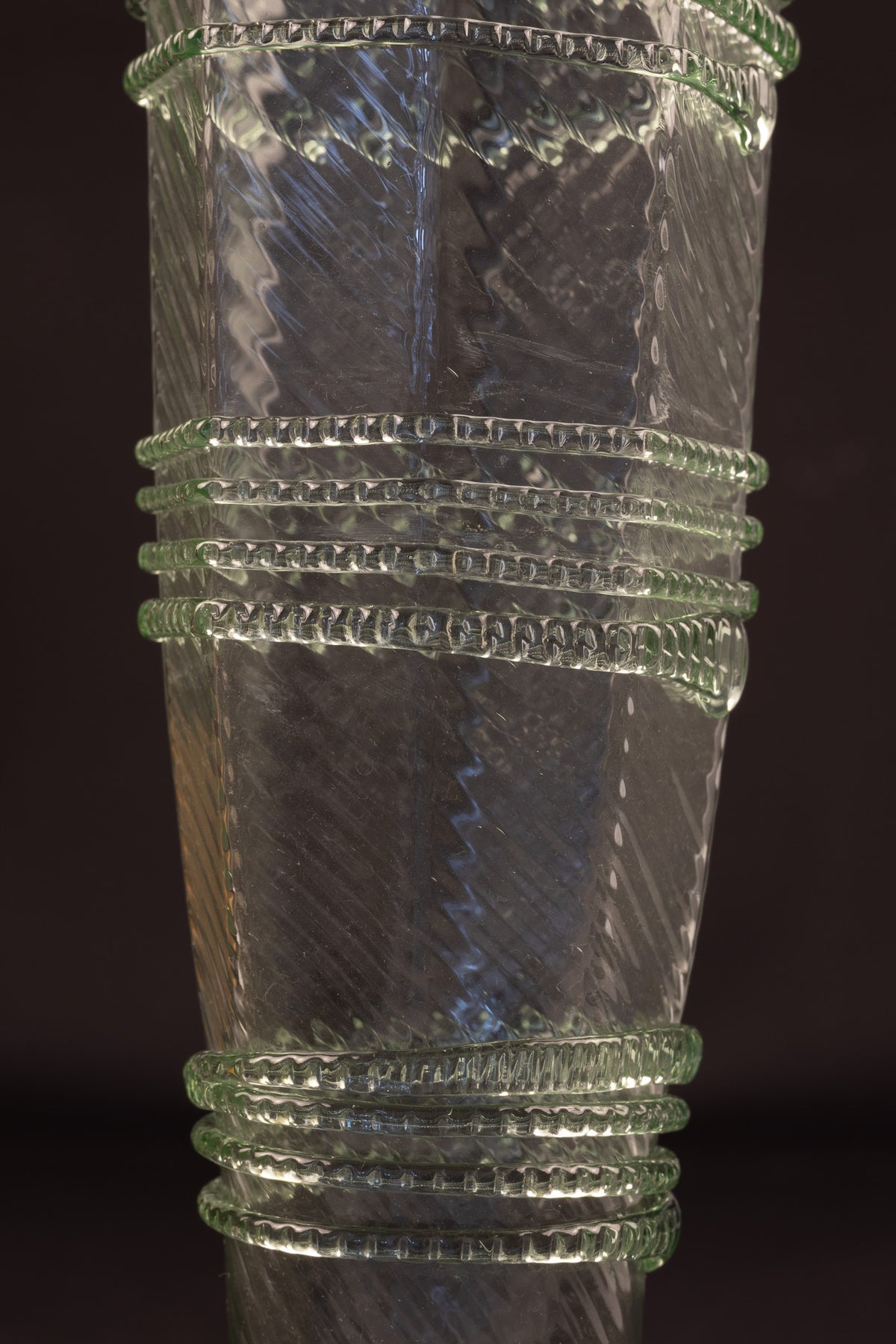 Zeldzaam achtkantig Historisme Waldglas Passglas – Duitsland/Bohemen, ca. 1880–1900