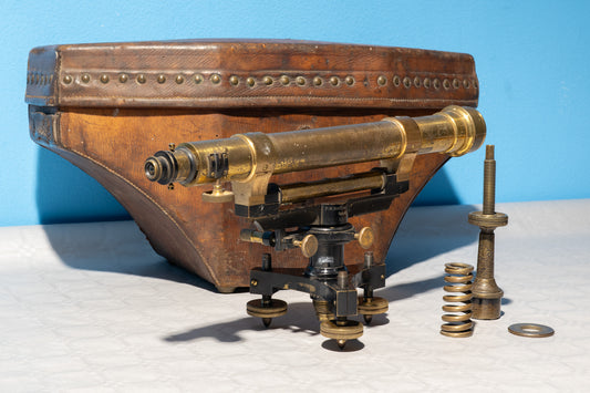 Museumsreifes antikes großes Nivelliergerät – F.W. Breithaupt & Sohn (Kassel) – ca. 1895