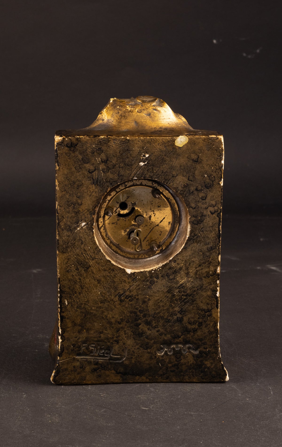 Antike Jugendstil-Siderolith-Pendule – Franz Siegl für Johann Maresch (ca. 1900–1905)