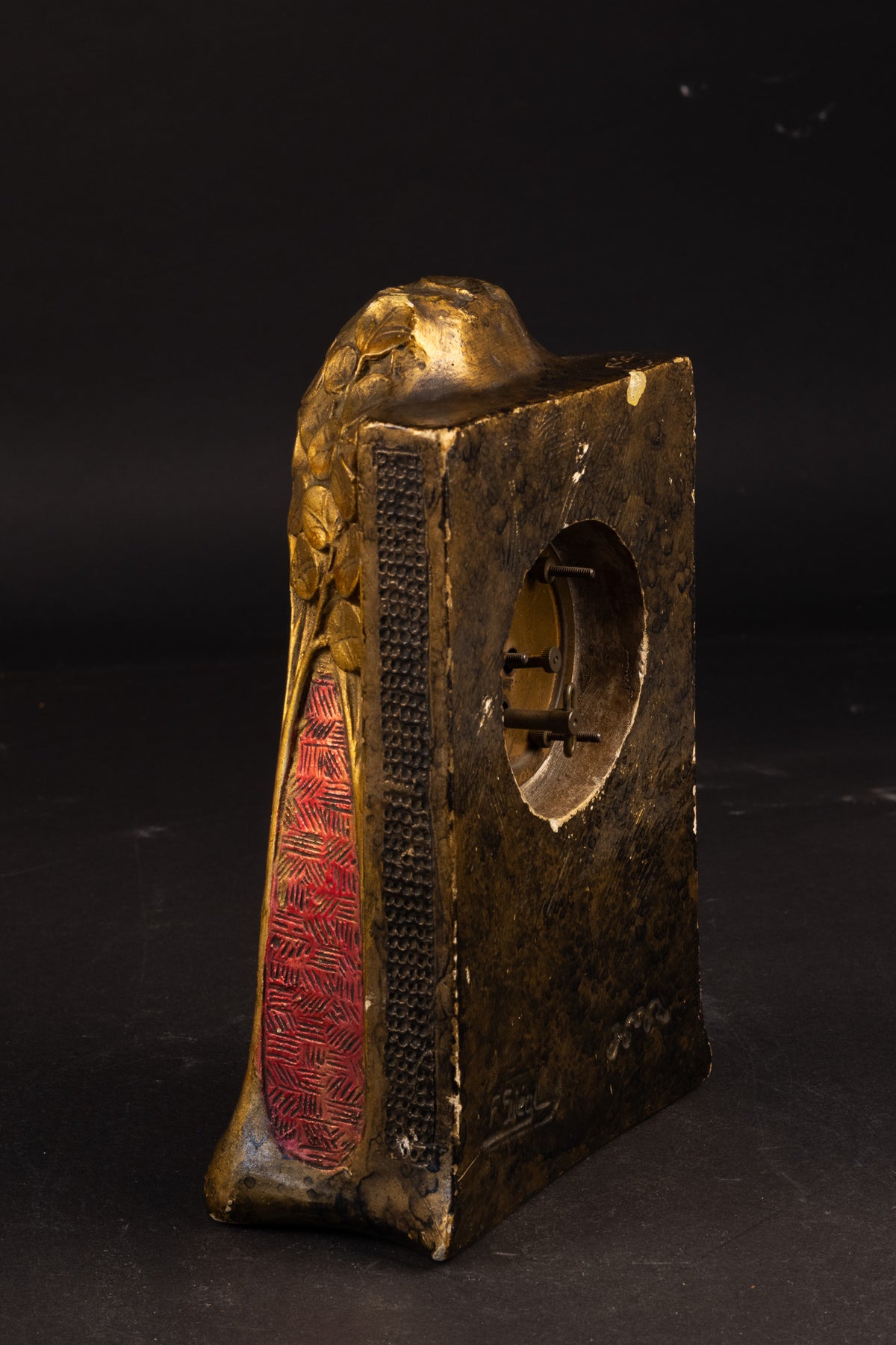 Antike Jugendstil-Siderolith-Pendule – Franz Siegl für Johann Maresch (ca. 1900–1905)