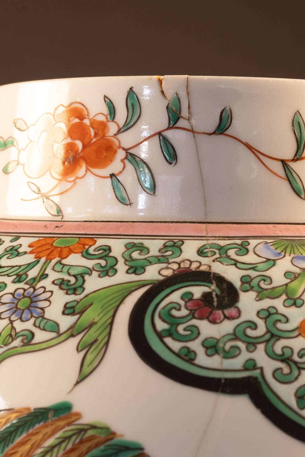Große monumentale Famille-Rose-Balustervase mit Deckel – Edme Samson & Cie (Paris) – ca. 1880–1900
