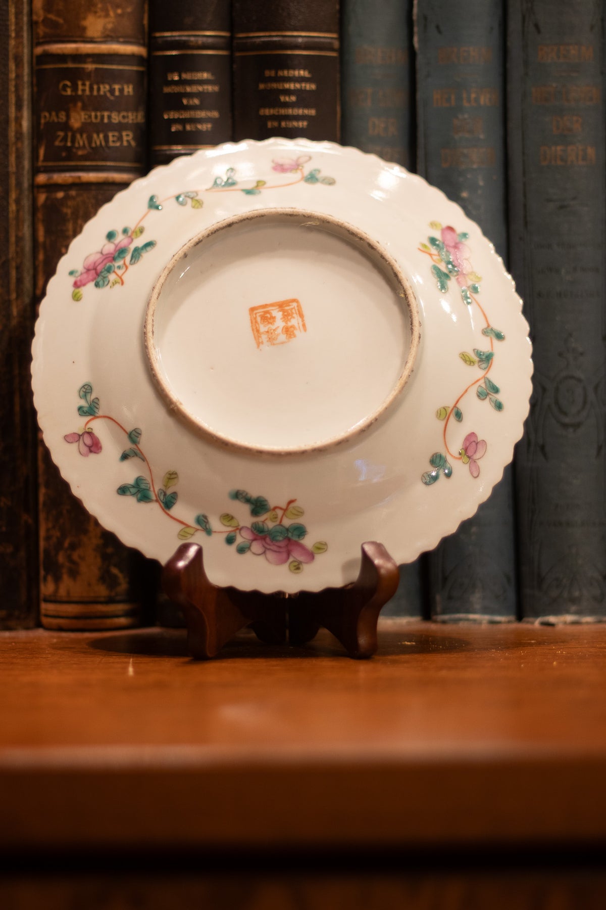Vijfdelig Ensemble Chinees Peranakan / Nyonya Porselein – Feniks & Pioenroos – Guangxu (ca. 1890–1910)
