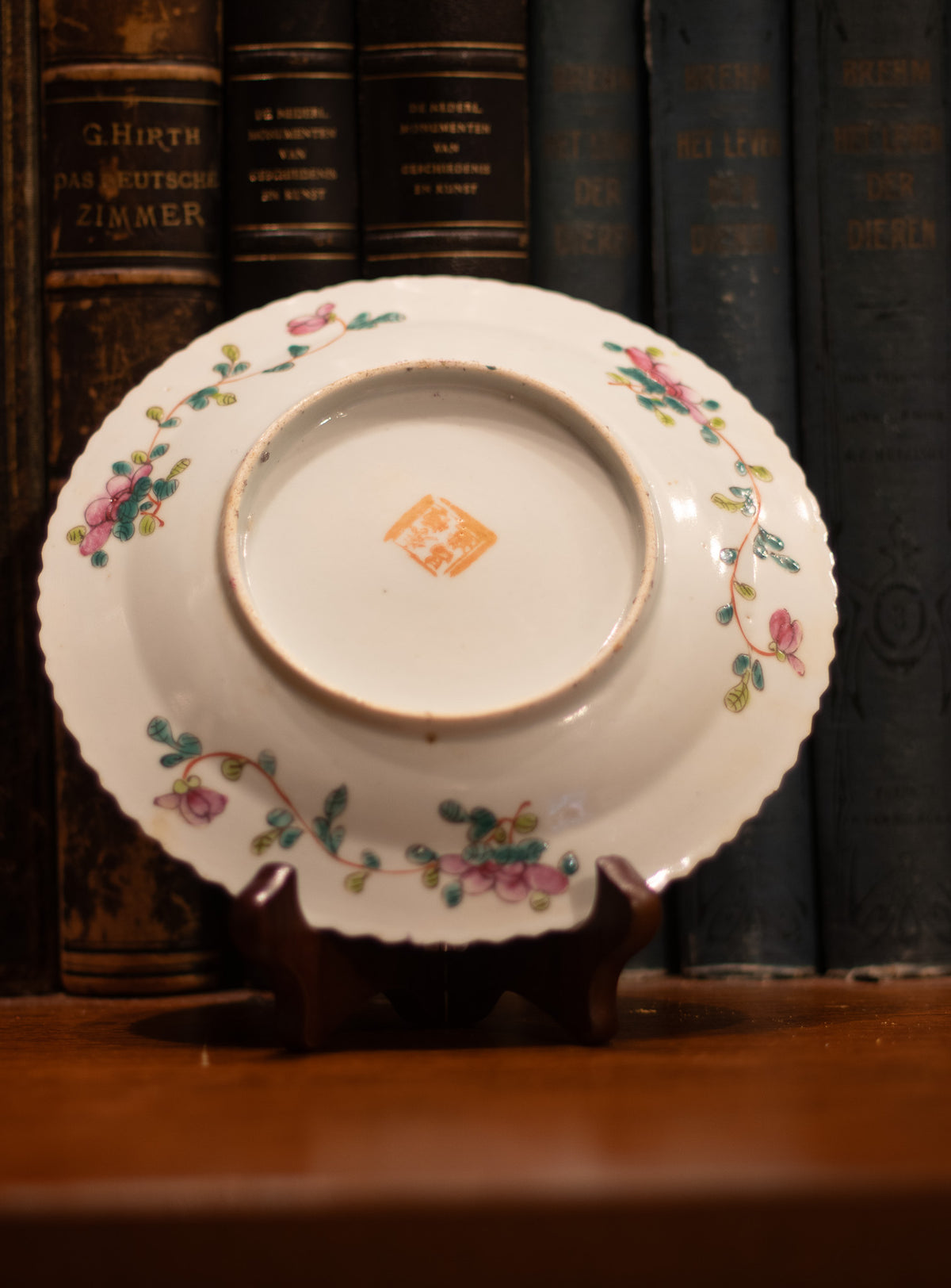 Vijfdelig Ensemble Chinees Peranakan / Nyonya Porselein – Feniks & Pioenroos – Guangxu (ca. 1890–1910)
