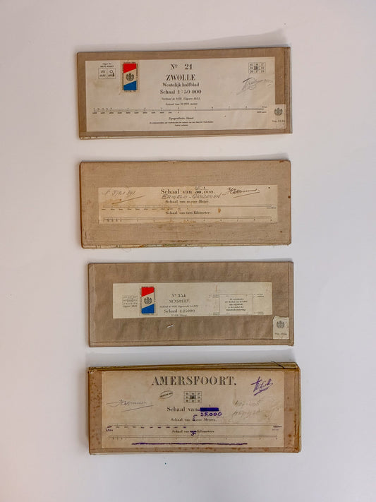 Luxe Collectie Antieke Stafkaarten (1893-1937) – Volledig op Linnen (Gecanteerd)