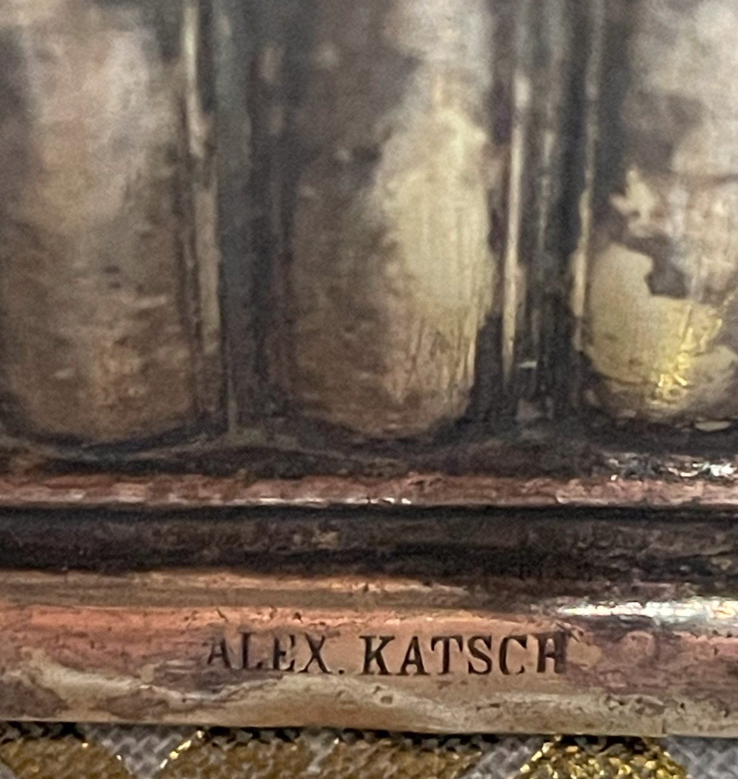 Antike Spardose "Hund im Käfig", Alex Katsch, Wien um 1900