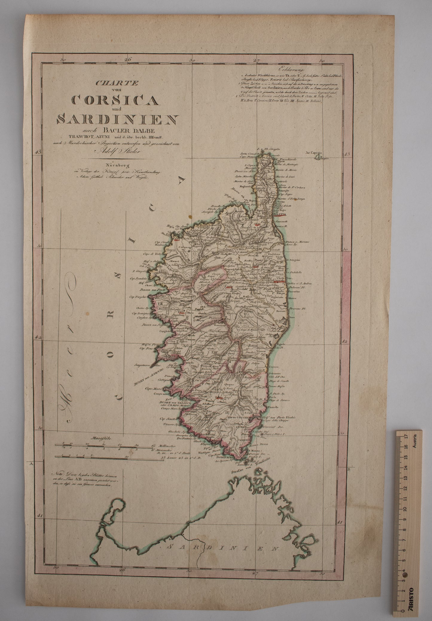 CHARTE von CORSICA und SARDINIEN (2 kaarten)