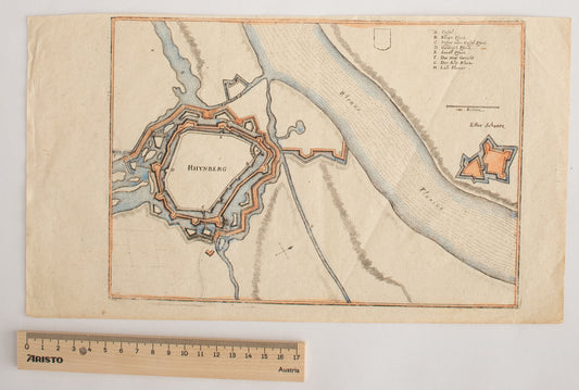 Historische Vestingkaart van Rheinberg en Omgeving