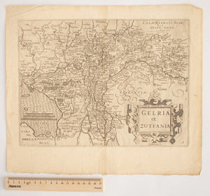 Antieke Kaart: Gelria et Zutfania – Ludovico Guicciardini (ca. 1581-1612)