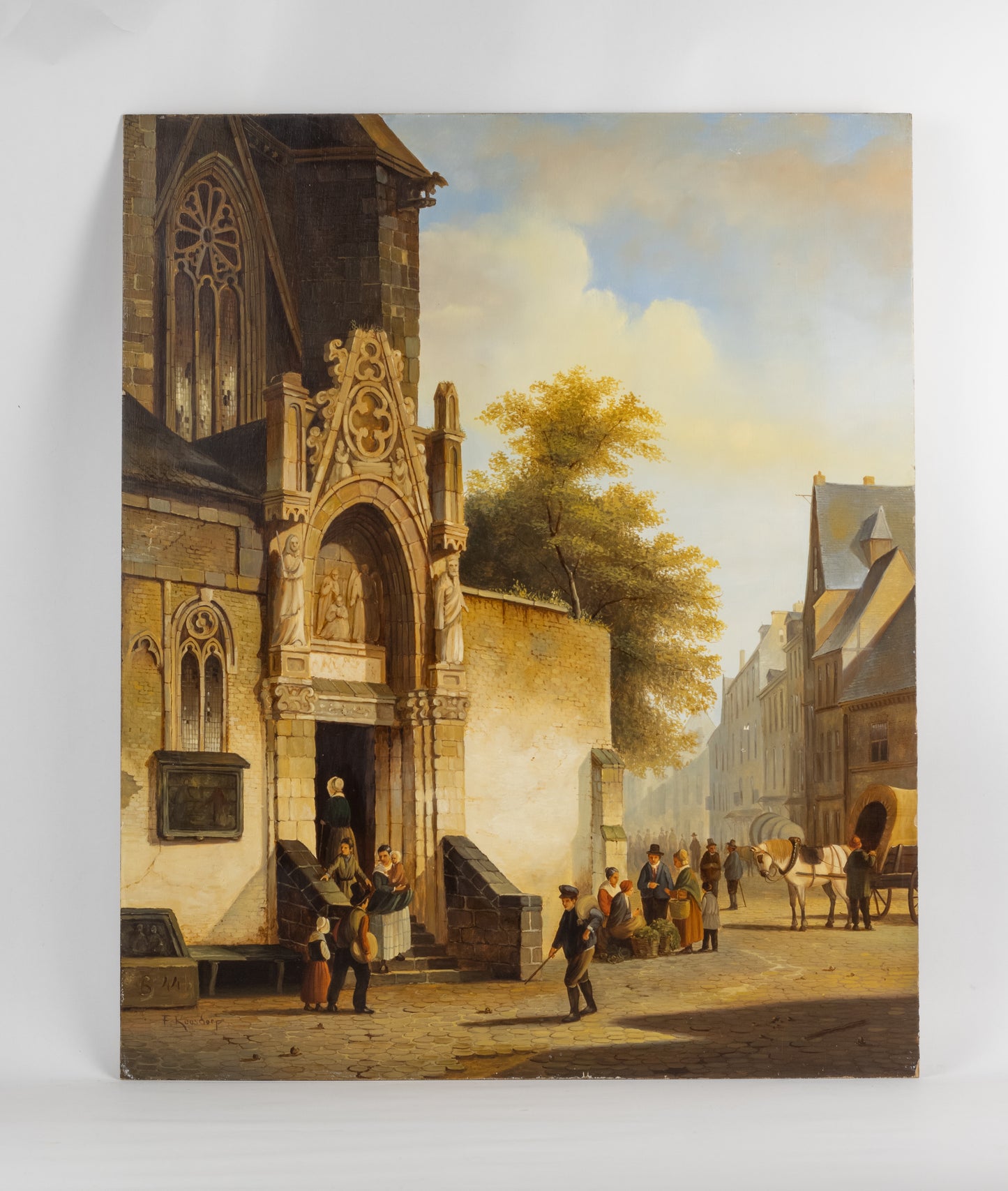 Frederik Roosdorp (1839–1865) – Zondagse rust bij het kerkportaal