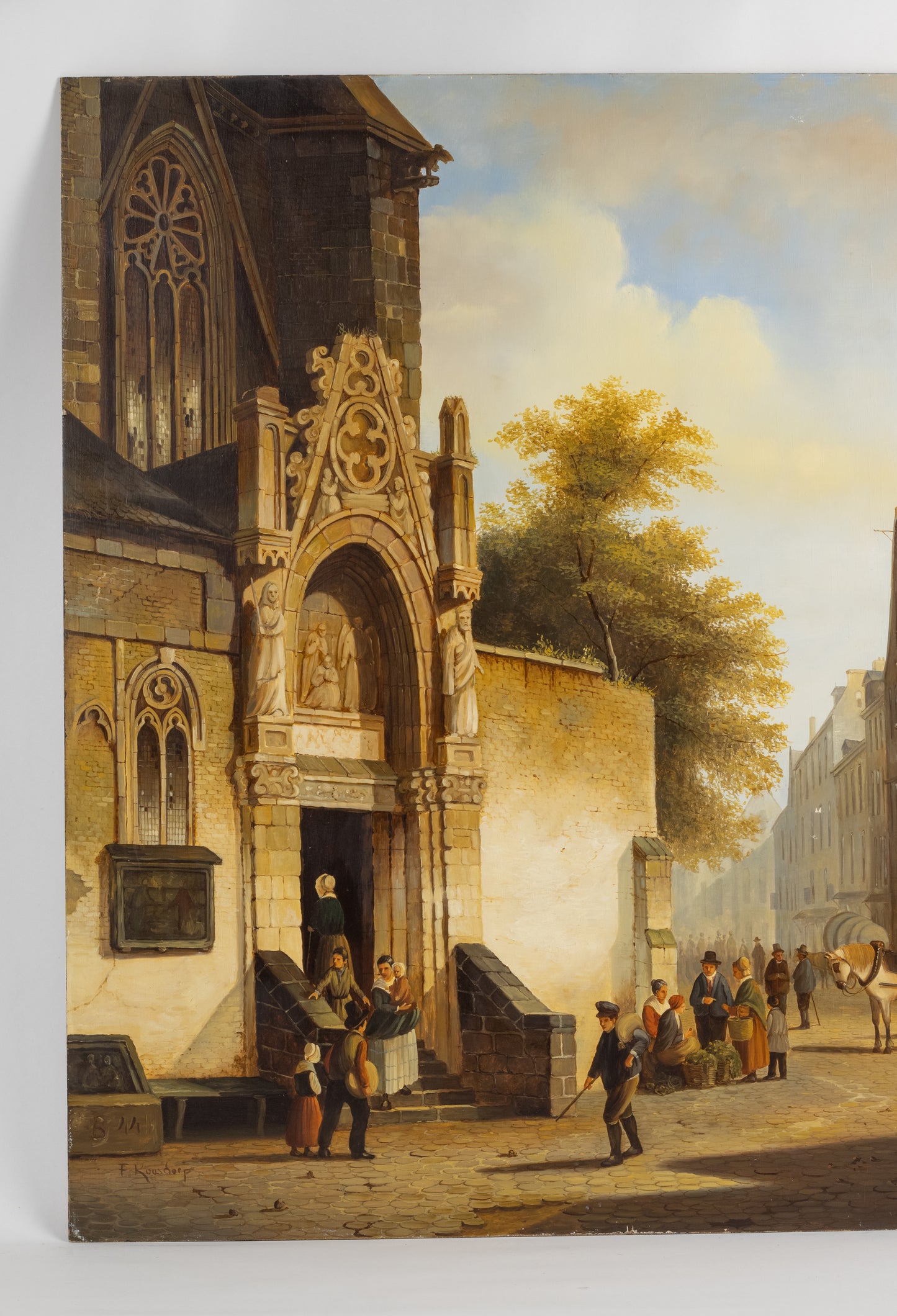 Frederik Roosdorp (1839–1865) – Zondagse rust bij het kerkportaal