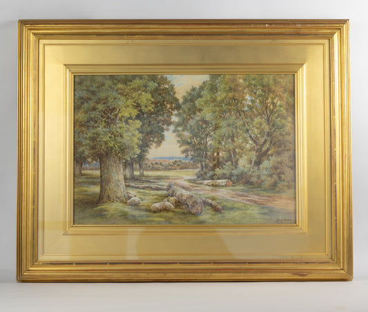 Thomas J. Watson (1847–1912) – Englische Landschaft mit Schafen