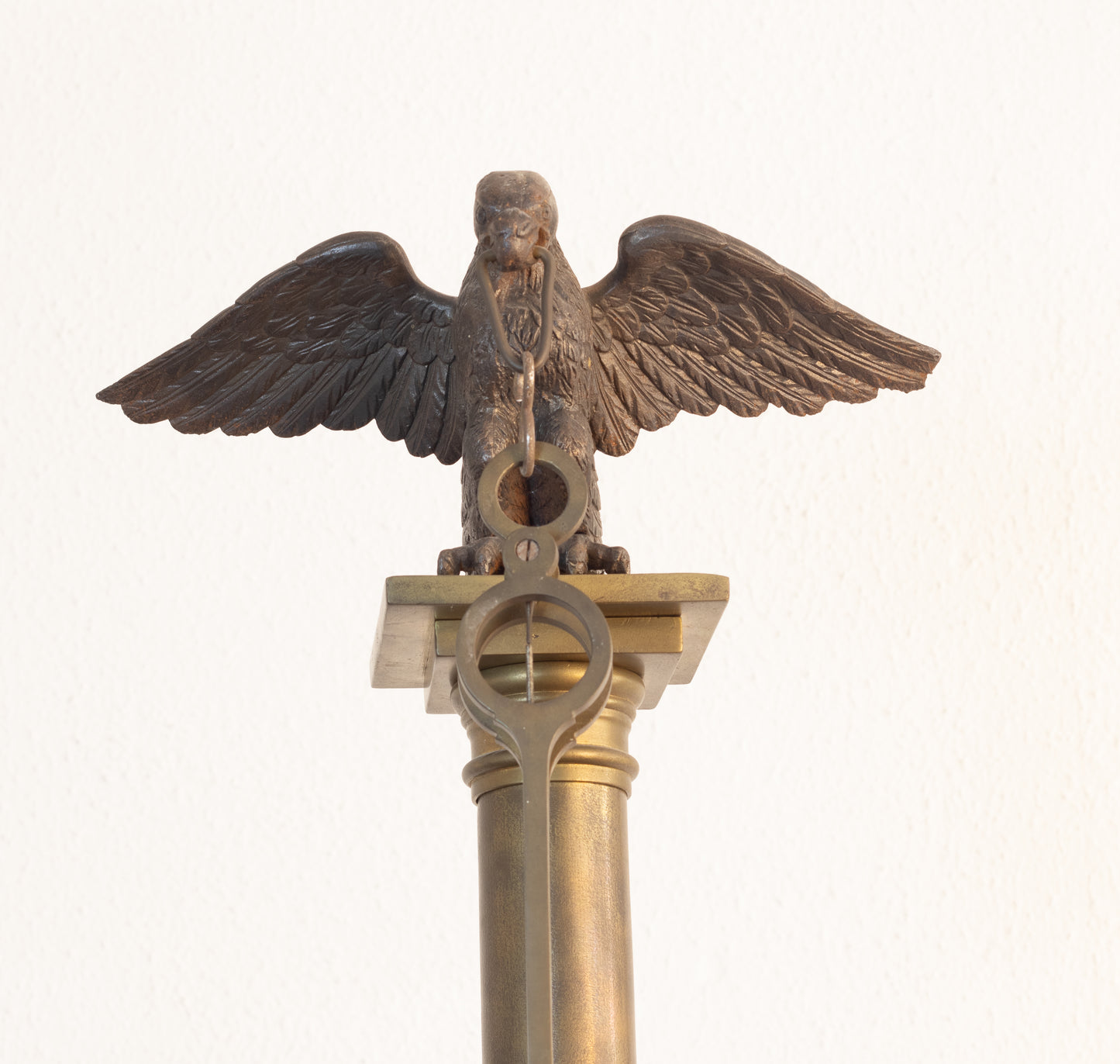 Unieke Antieke Messing Winkelweegschaal – 110cm Hoog – Met Adelaar