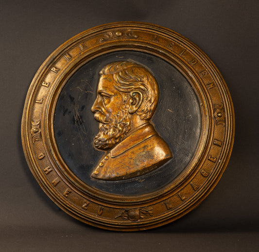 Seltenes Bronze-Porträtrelief – Kaiser Friedrich III. (1888)