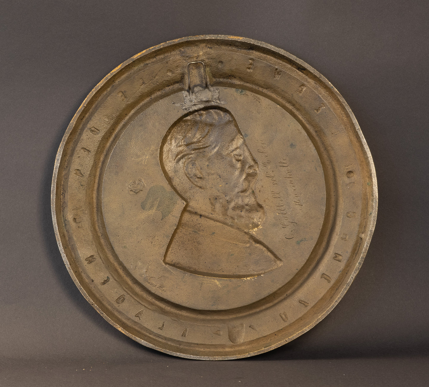 Zeldzaam Bronzen Portretreliëf – Keizer Frederik III (1888)