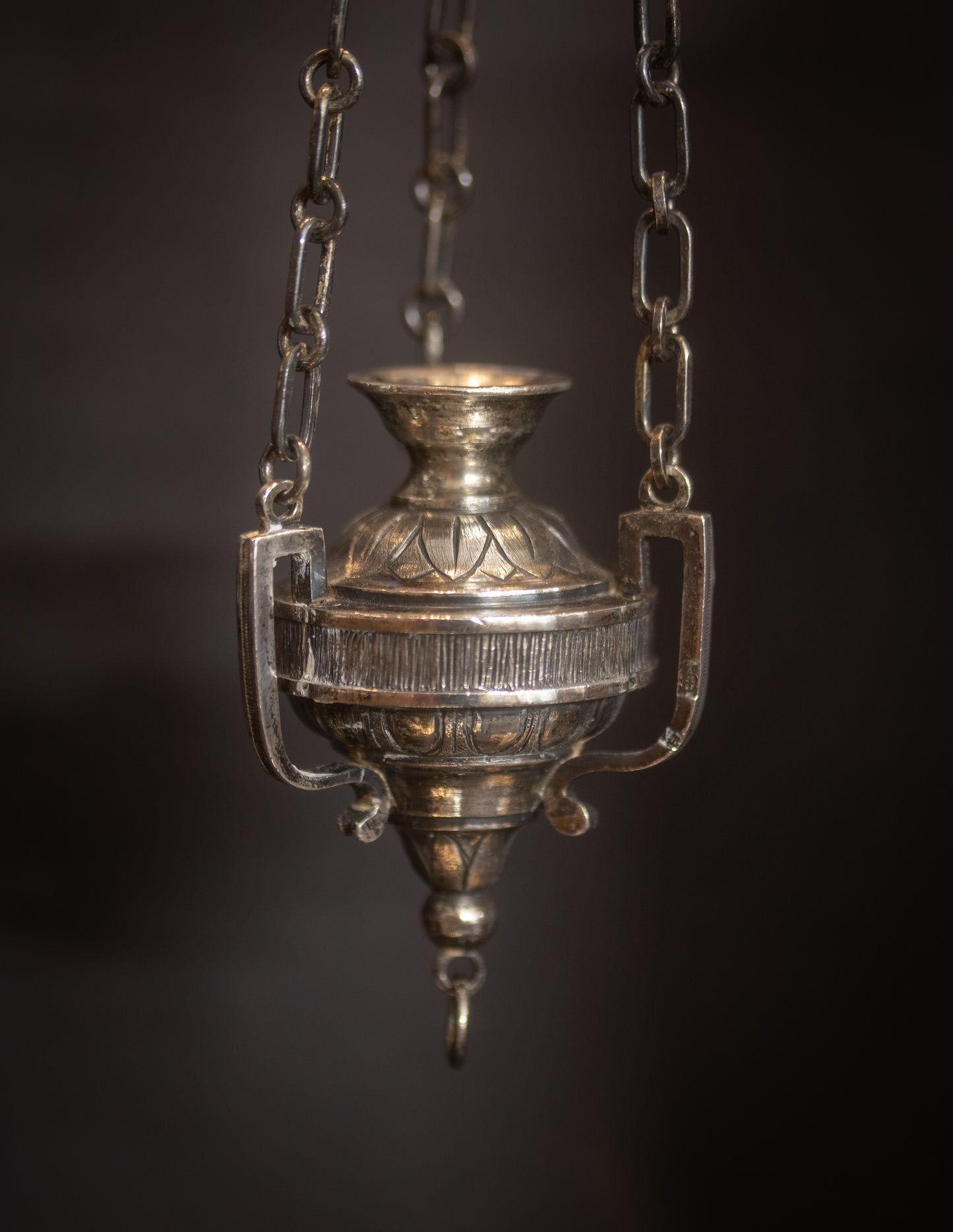 Exclusief paar zilveren Empire 'Eeuwig Licht' lampjes – Wenen 1808