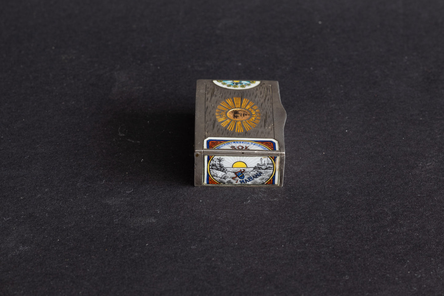 Antieke Zilveren & Emaillen "Novelty" Vesta Case – Louis Kuppenheim (ca. 1900)