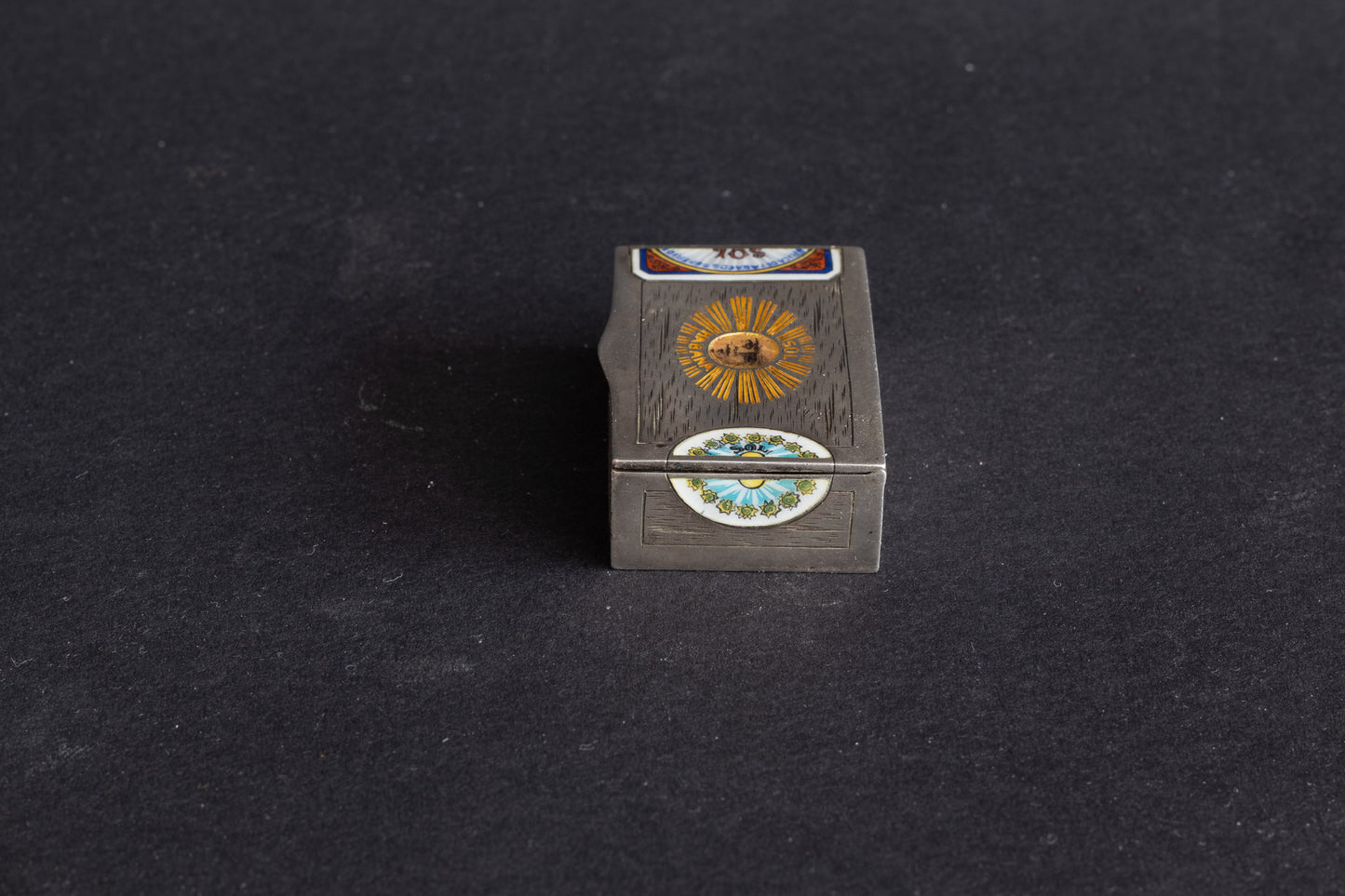 Antieke Zilveren & Emaillen "Novelty" Vesta Case – Louis Kuppenheim (ca. 1900)