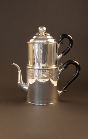 Exclusieve Antieke Hamburgse Zilveren Koffie-filtreerpot – Johann Andreas Hölbeling (ca. 1795)