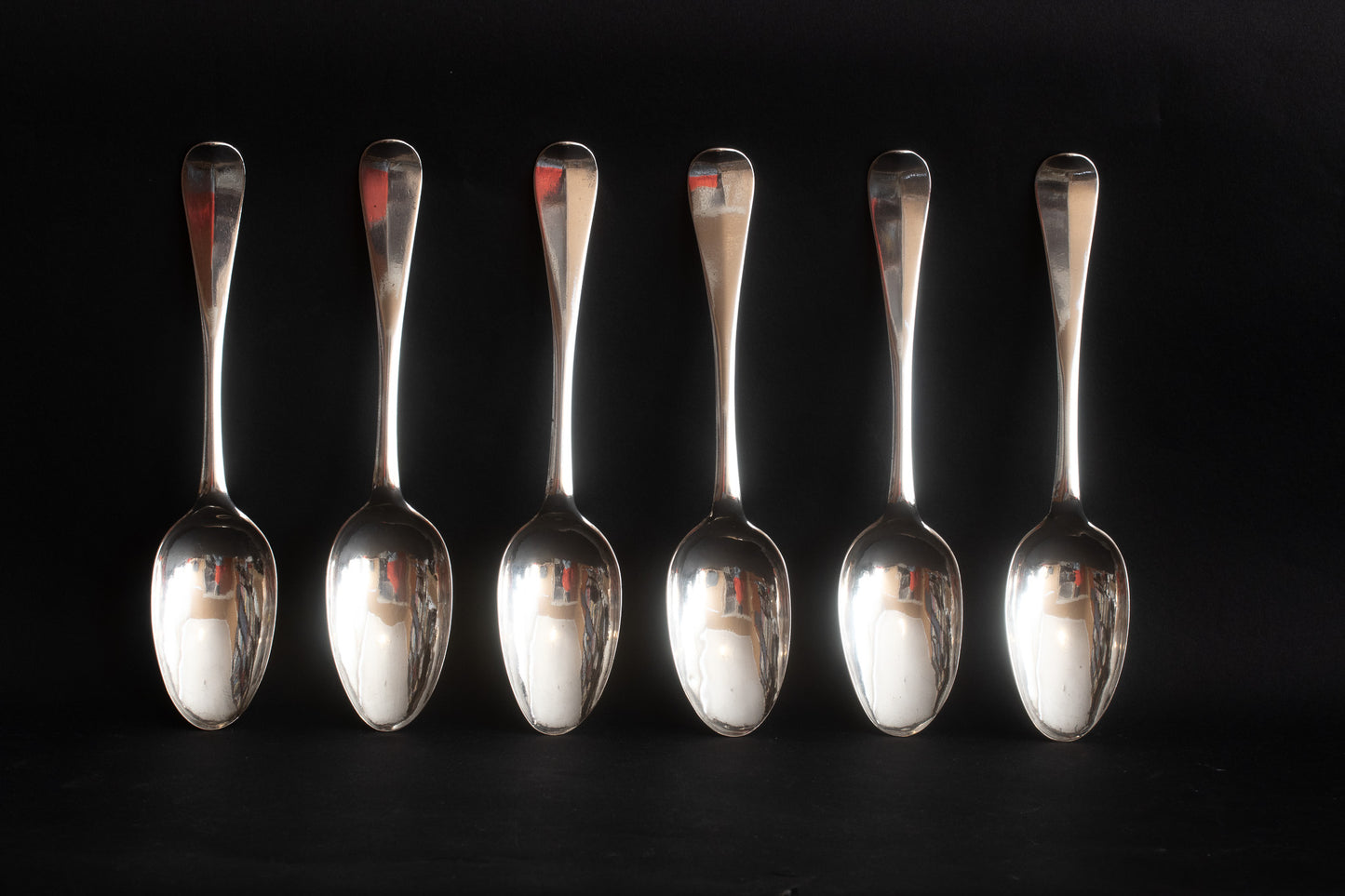 Set von 6 antiken Hamburger Silberlöffeln – Johann Conrad Otersen (1774)