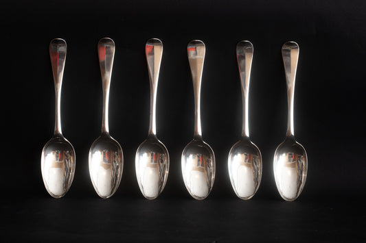 Set van 6 Antieke Hamburgse Zilveren Lepels – Johann Conrad Otersen (1774)