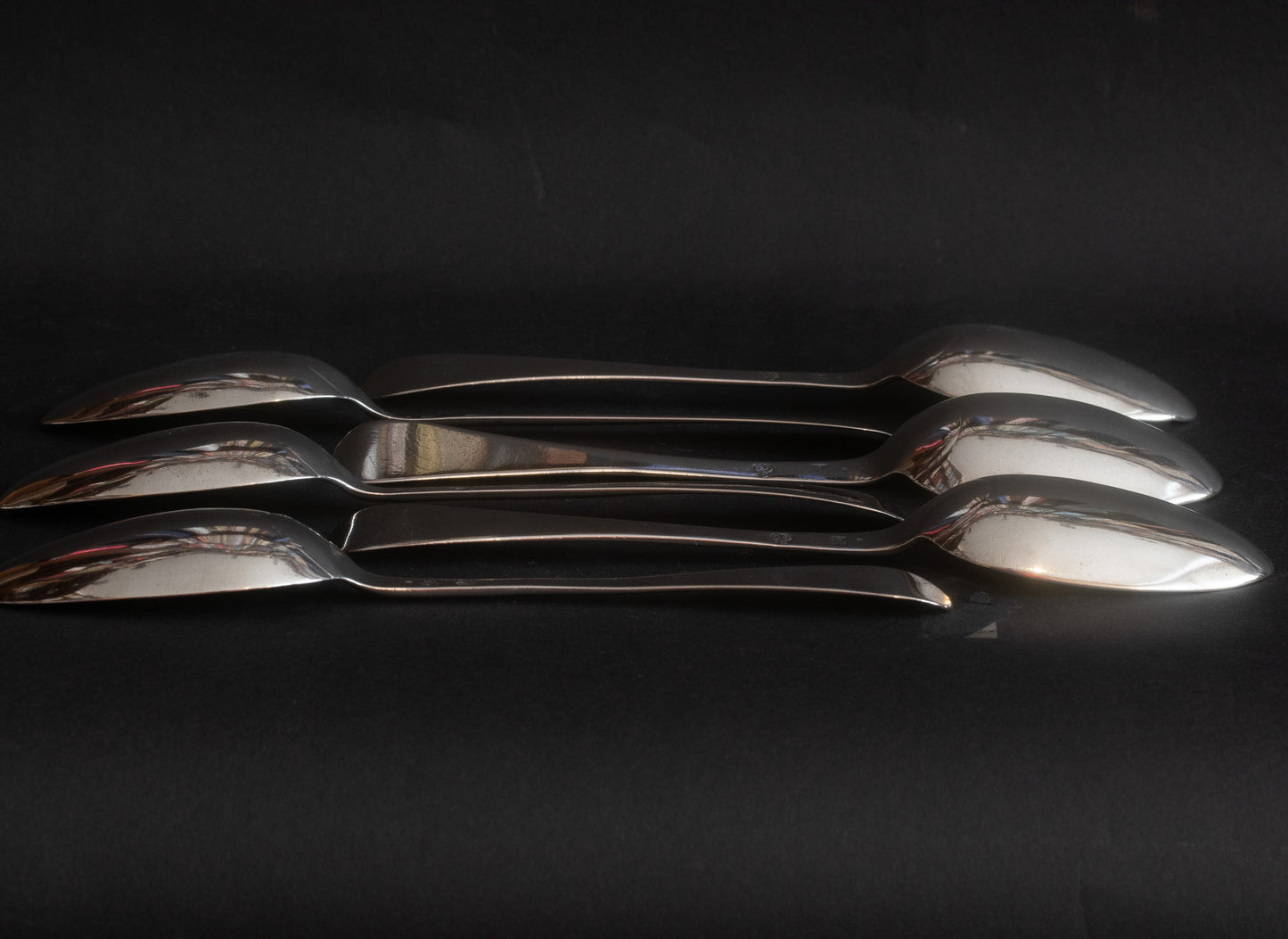Set von 6 antiken Hamburger Silberlöffeln – Johann Conrad Otersen (1774)