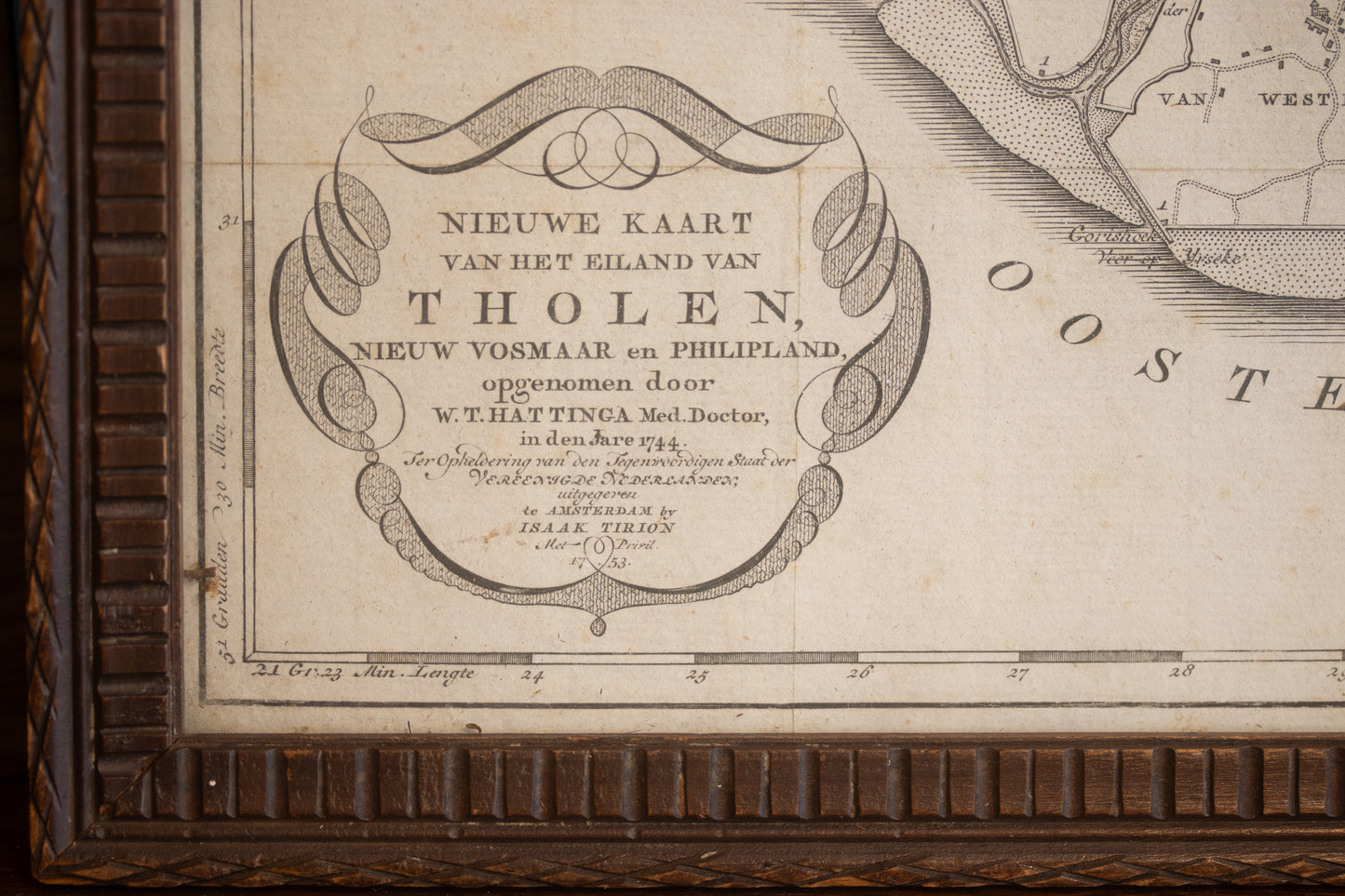Antieke Kaart van Tholen – Isaak Tirion (1753)