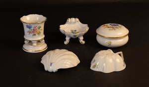 Exclusieve 5-delige Set Meissen Porselein – "Streublümchen"