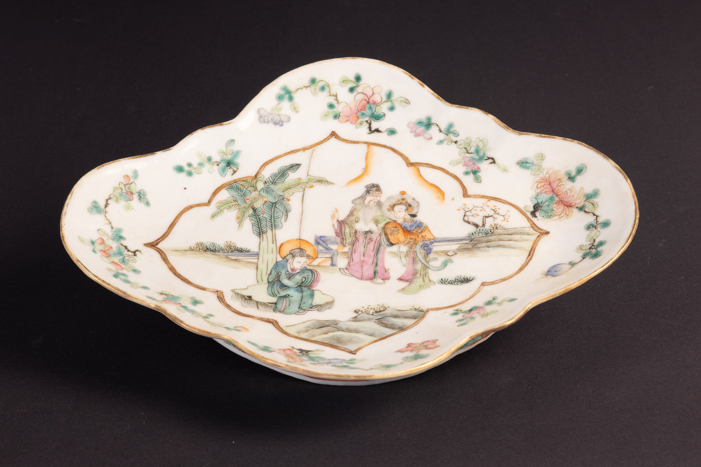 Exquise Antieke Chinese Famille Rose Schaal – 19e Eeuw – 27 cm