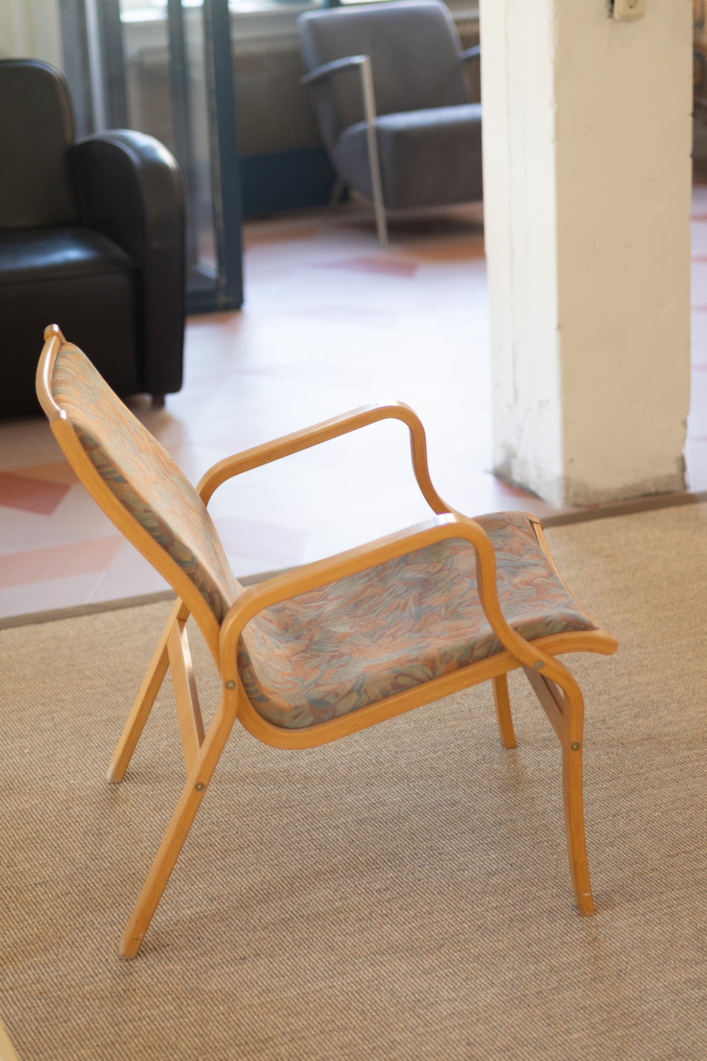 Vintage Fauteuil in de stijl van Bruno Mathsson (Pernilla) – Gebogen Beukenhout