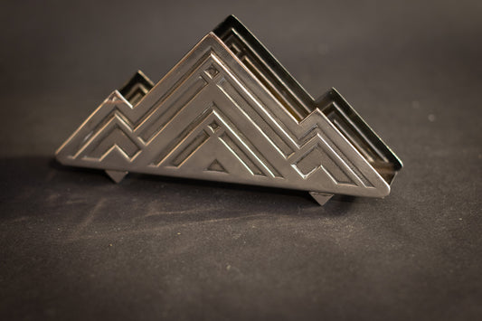 Art Deco Wellner Alpacca Servethouder / Briefhouder