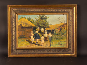 Sfeervol Twents Streektafereel – "Weg naar het Reutum hooiland" – A. Jans, ca. 1930