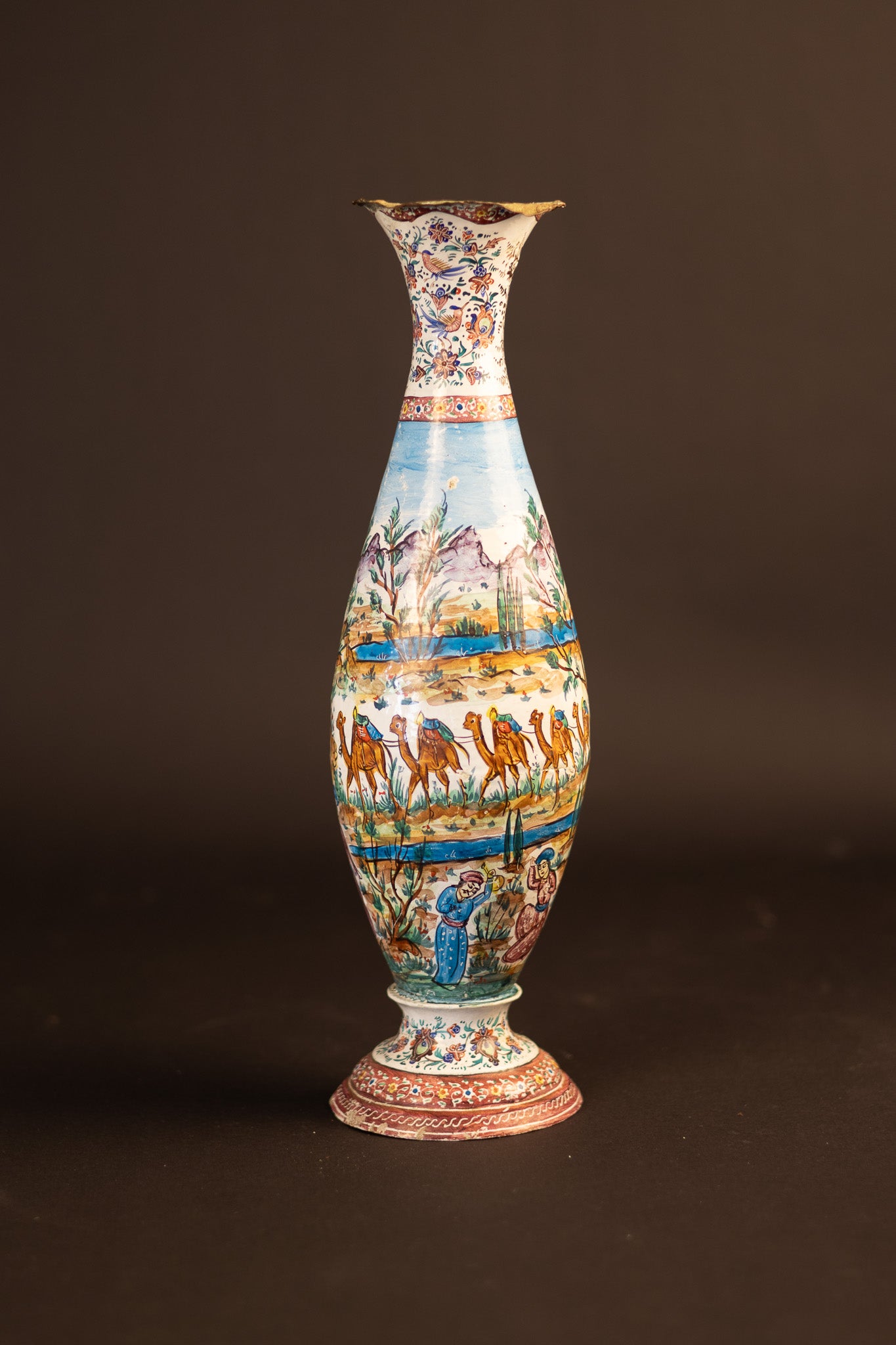 Perzische Vaas met Handgeschilderd Decor – 33,5 cm