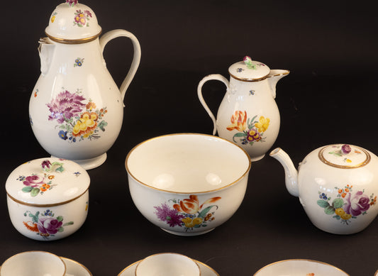 18e-Eeuws Thüringer Koffie- & Theeservies – Manufactuur Limbach (ca. 1785–1790)