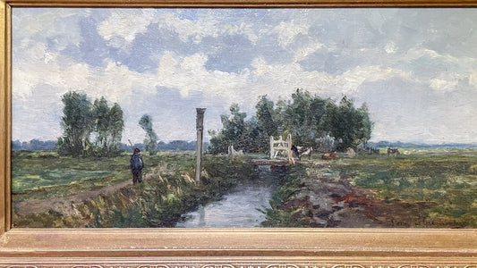 „Polderlandschaft mit Wanderer“ – Carel Nicolaas Storm van 's Gravesande (1841-1924)