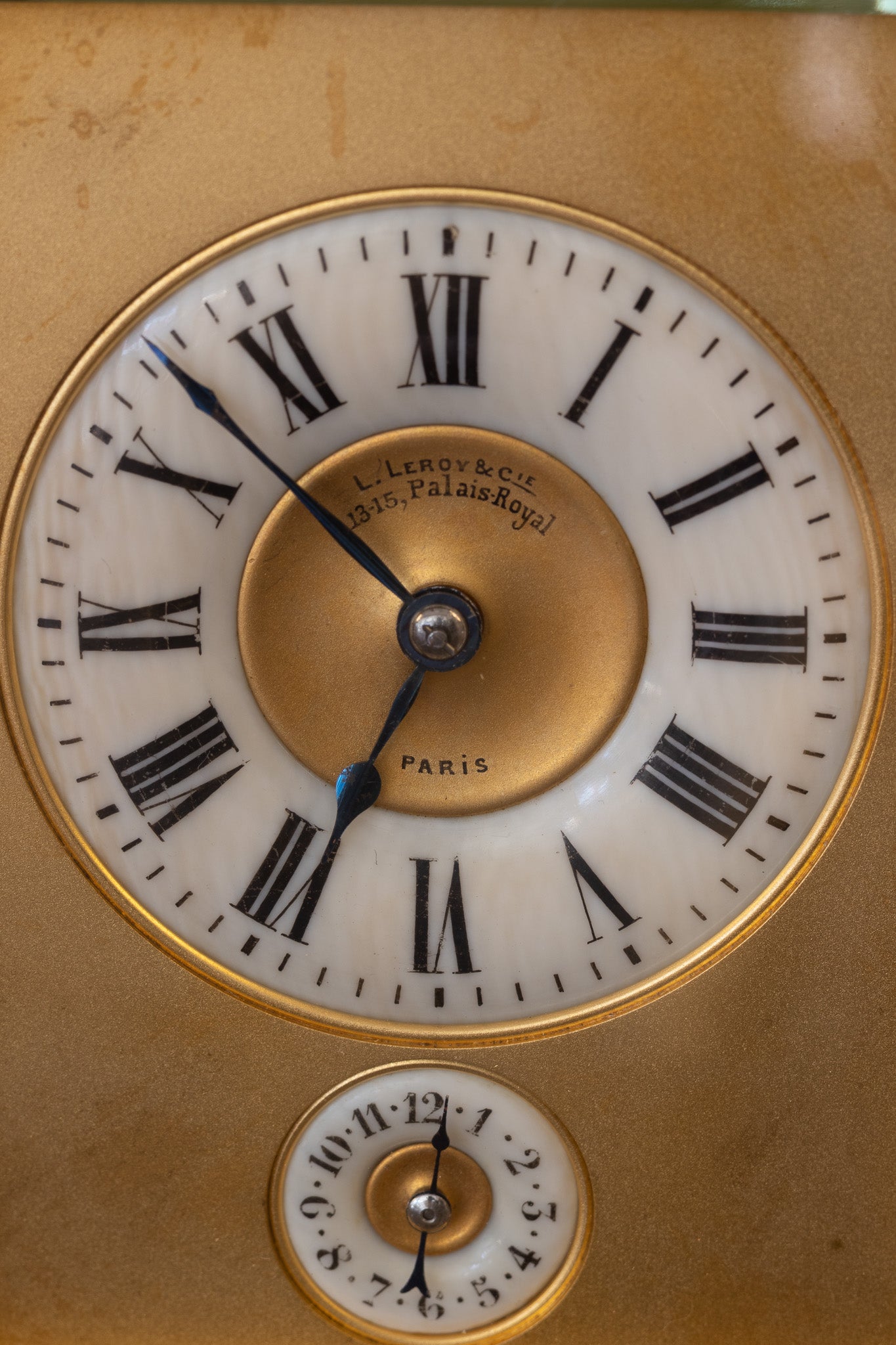 Franse Vuurvergulde Reispendule – L. Leroy & Cie (Paris) – Met Matching Étui (ca. 1885)