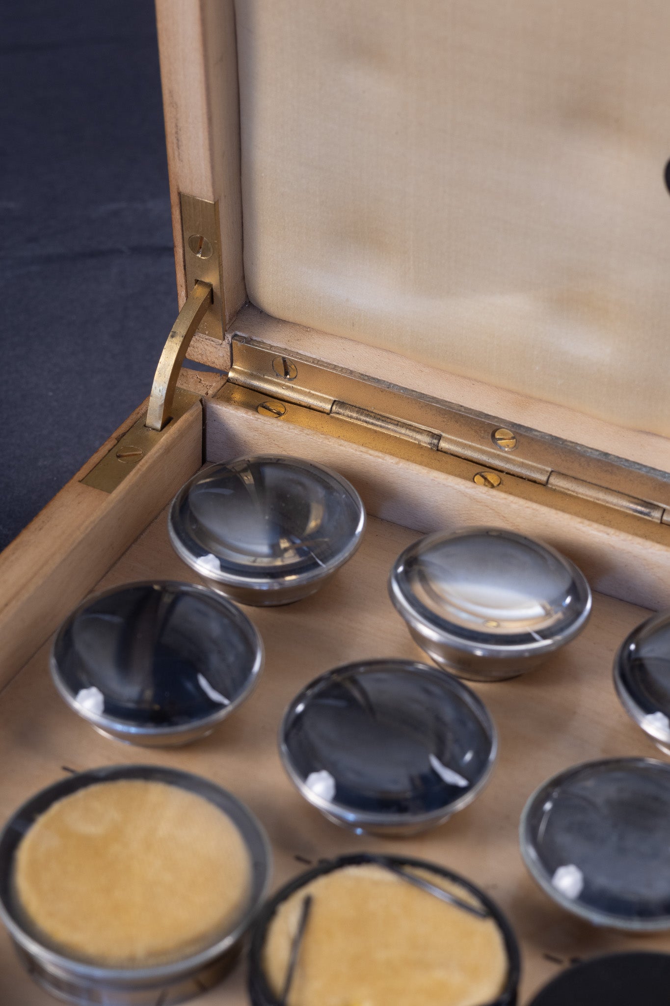Carl Zeiss Jena - Trial Lens Set "Fernrohrbrillen" (Probierkasten) for Severe Myopia - ca. 1912-1920