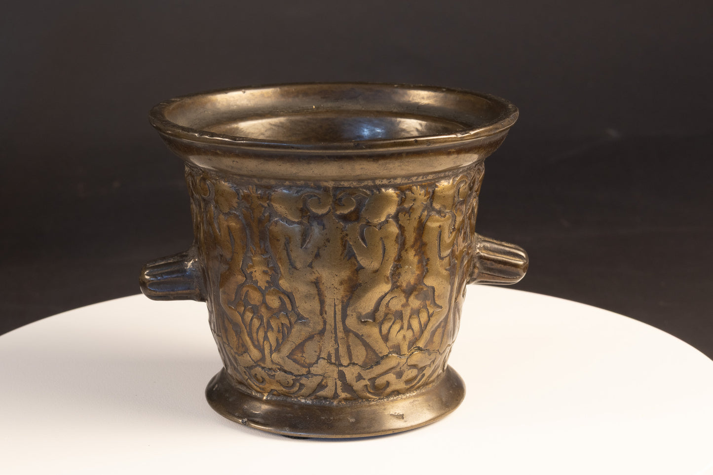 Franse Renaissance Bronzen Vijzel – School van Fontainebleau, ca. 1550–1580