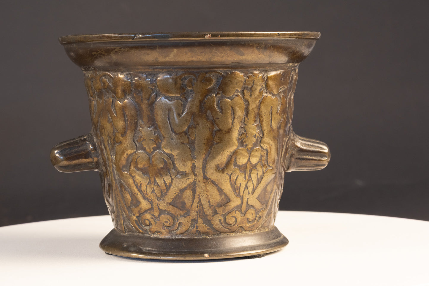 Franse Renaissance Bronzen Vijzel – School van Fontainebleau, ca. 1550–1580
