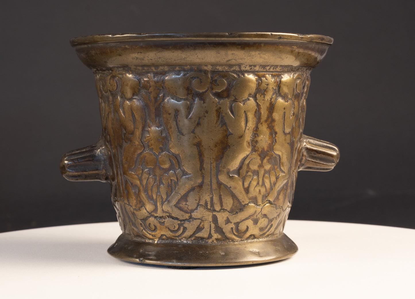 Franse Renaissance Bronzen Vijzel – School van Fontainebleau, ca. 1550–1580