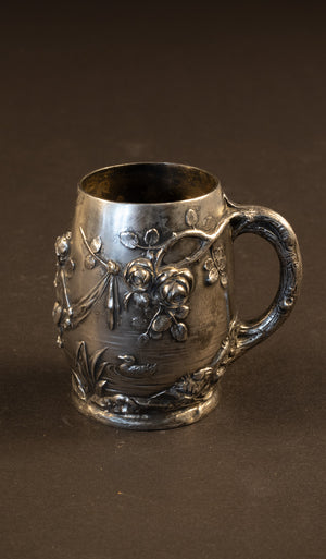 Antiek Jugendstil Kinderbekertje met Putti en Rozen – WMF (ca. 1900–1910)