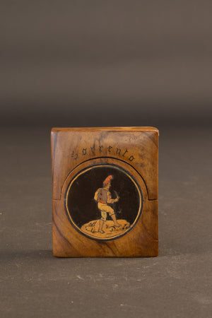 Antiek Sorrento Olijfhouten Zakhorloge Reisetui & Standaard – Gedateerd 1862